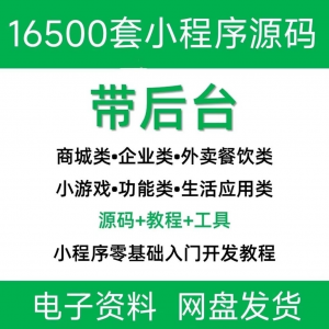 小程序源码商城企业源码带后台公众号平台小游戏教程视频-淘宝虚拟仓