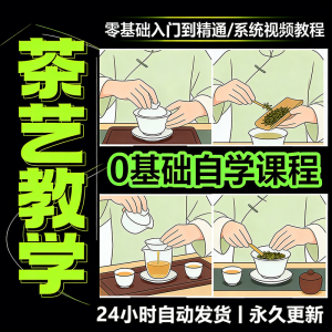茶艺师茶道视频教程零基础自学培训课程新手入门泡茶品茶资料素材-淘宝虚拟仓