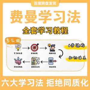 费曼学习法高效率学习全套教程思维导图记忆力笔记技巧视频课程-淘宝虚拟仓