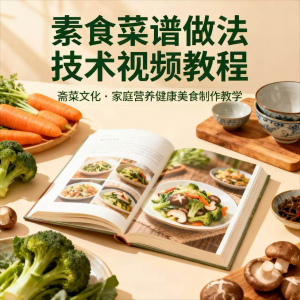 素食菜谱制作技术视频教程家庭营养健康美食教学设计素材-淘宝虚拟仓