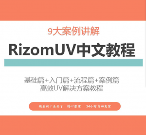 RizomUV中文教程高效UV解决方案视频教学零基础入门自学软件入门-淘宝虚拟仓